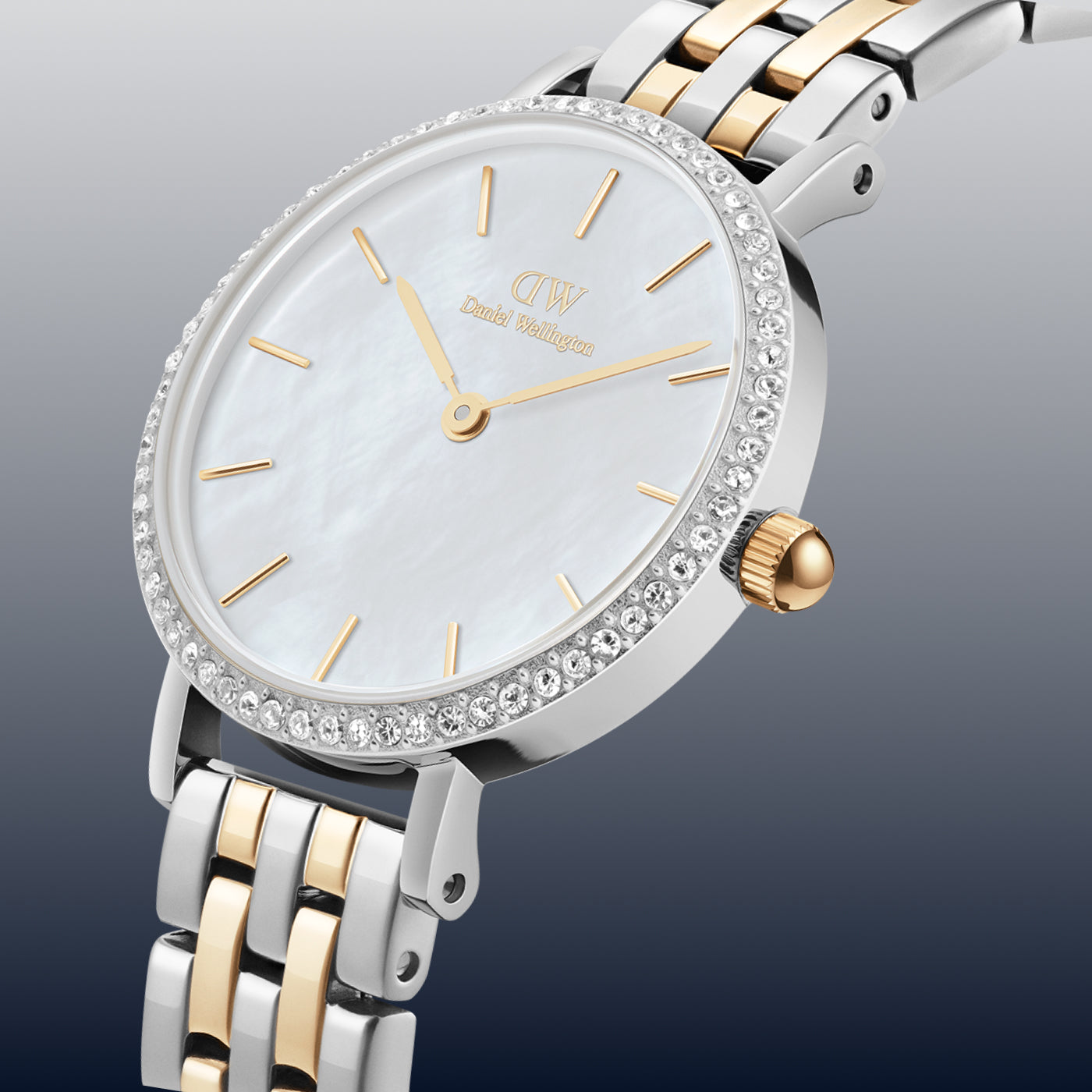 Petite Lumine - Watch with pink mother of pearl dial | DW