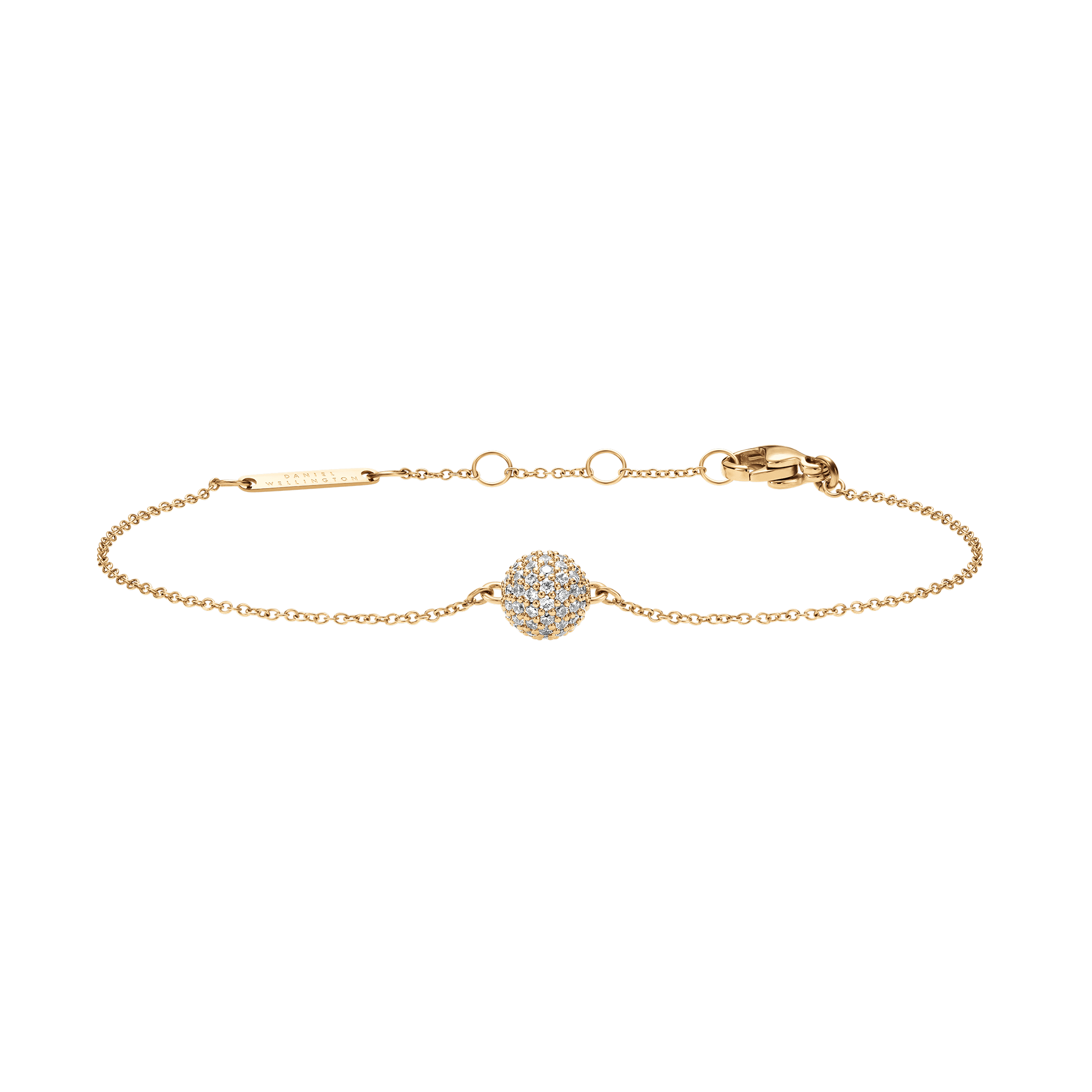 Pavé Crystal Pendant Bracelet Gold – Daniel Wellington