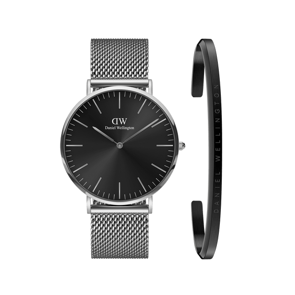 Classic Mesh Onyx + Classic Bracelet | DW