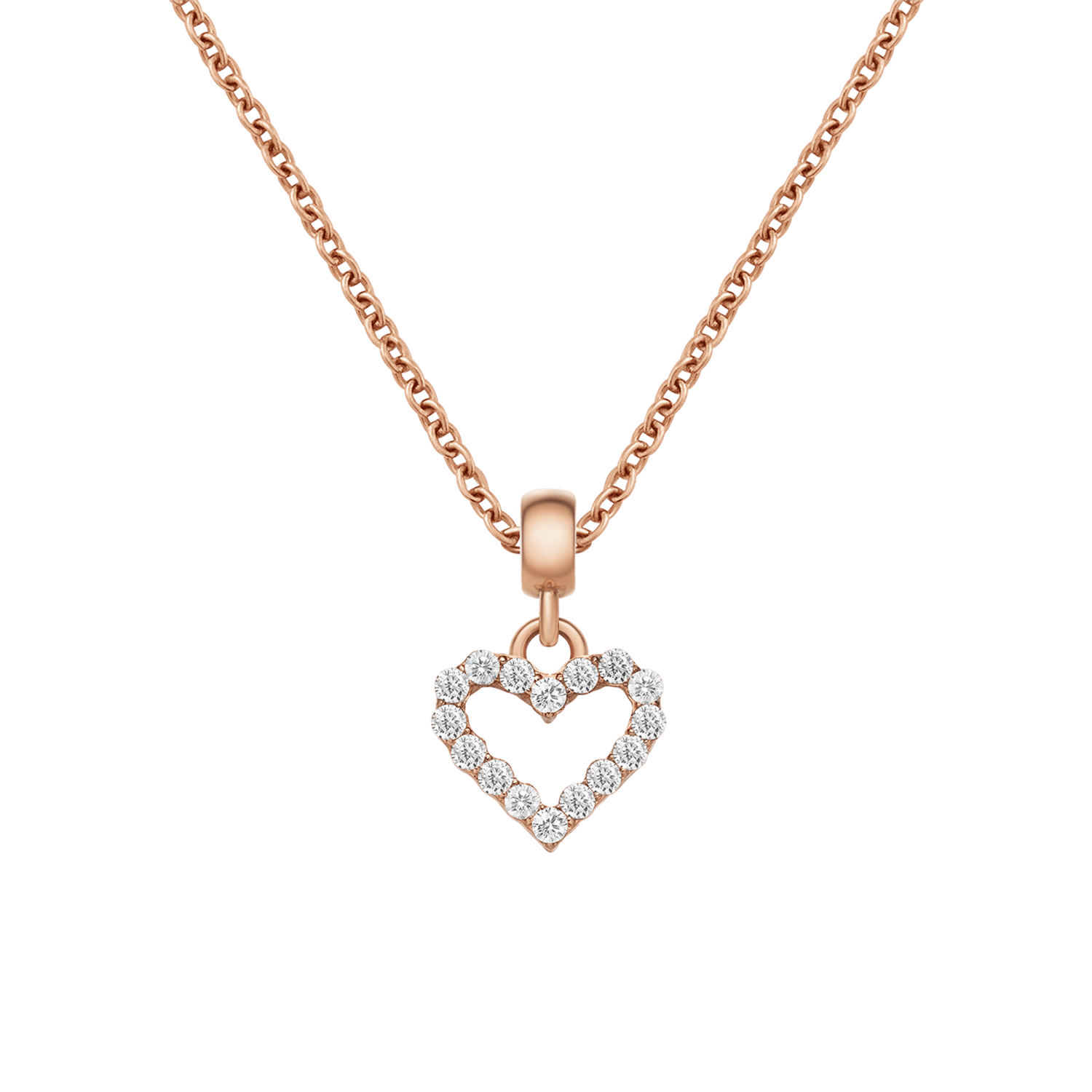 Small heart necklace rose on sale gold