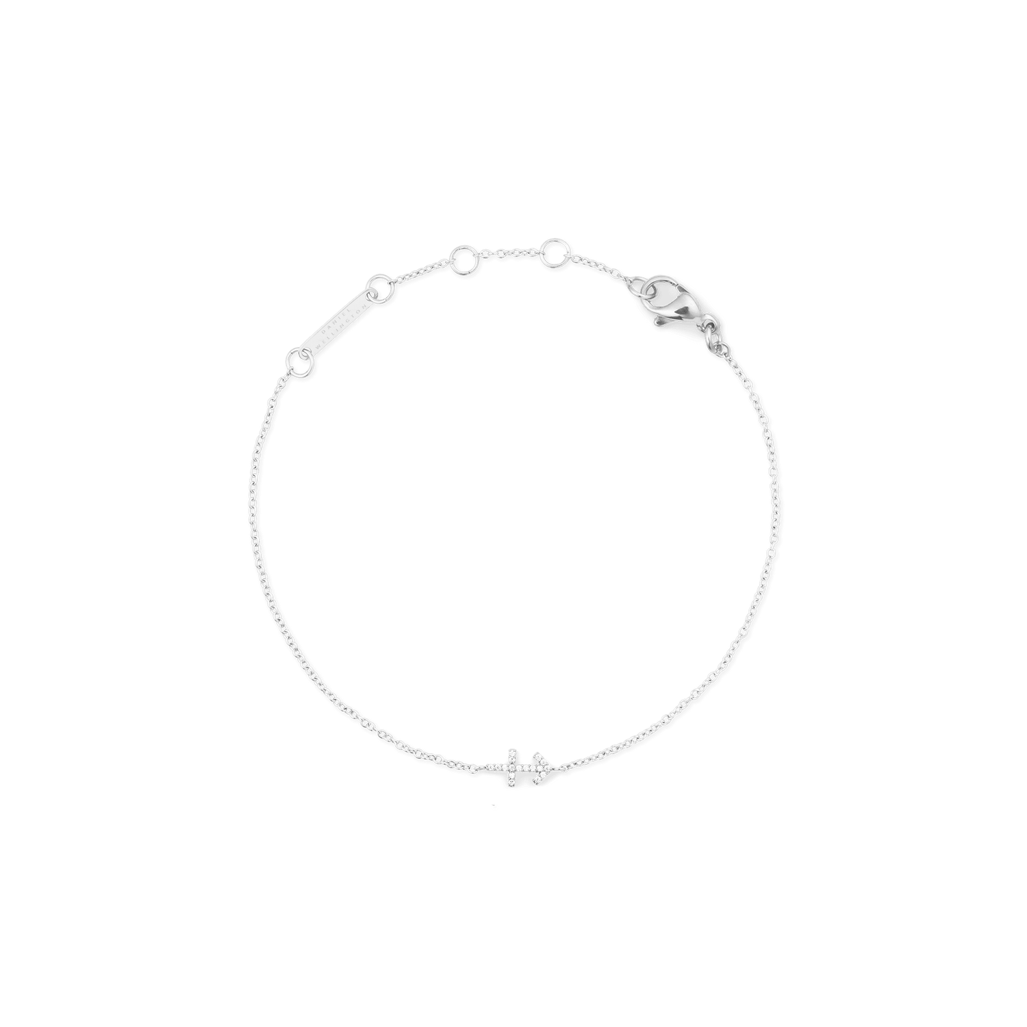 Crystal Zodiac Chain Bracelet Silver