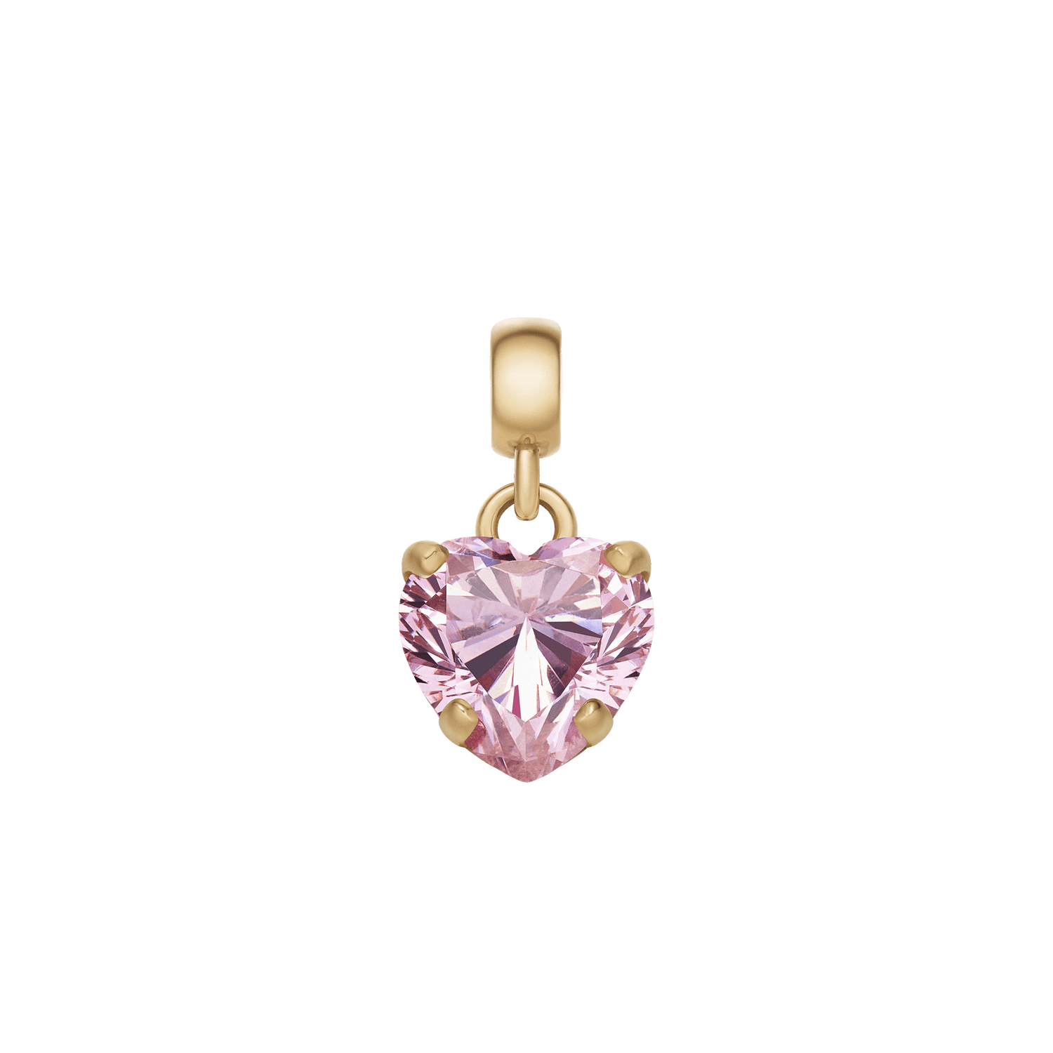 Heart Pink Crystal Charm G