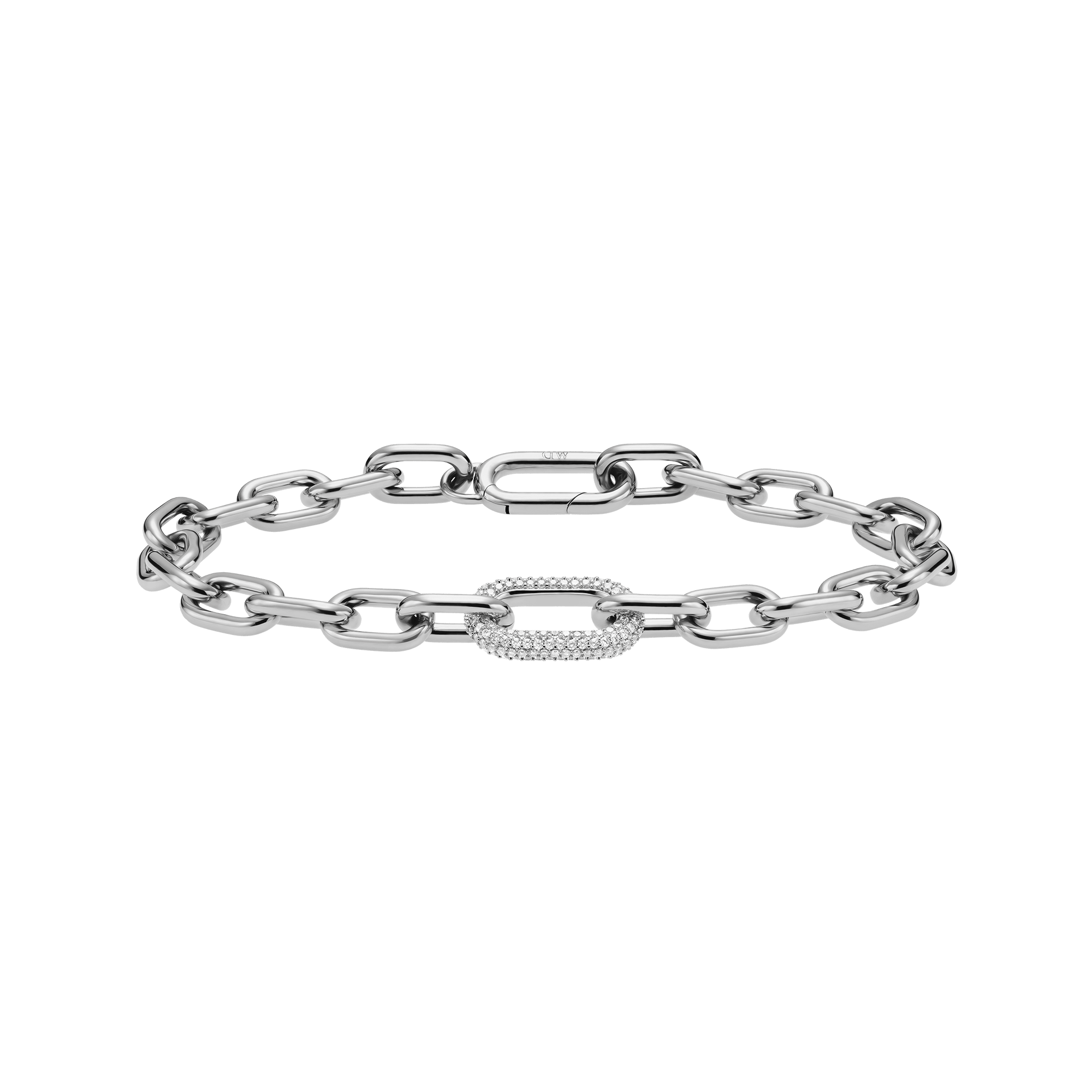 Crystal Link Bracelet Silver