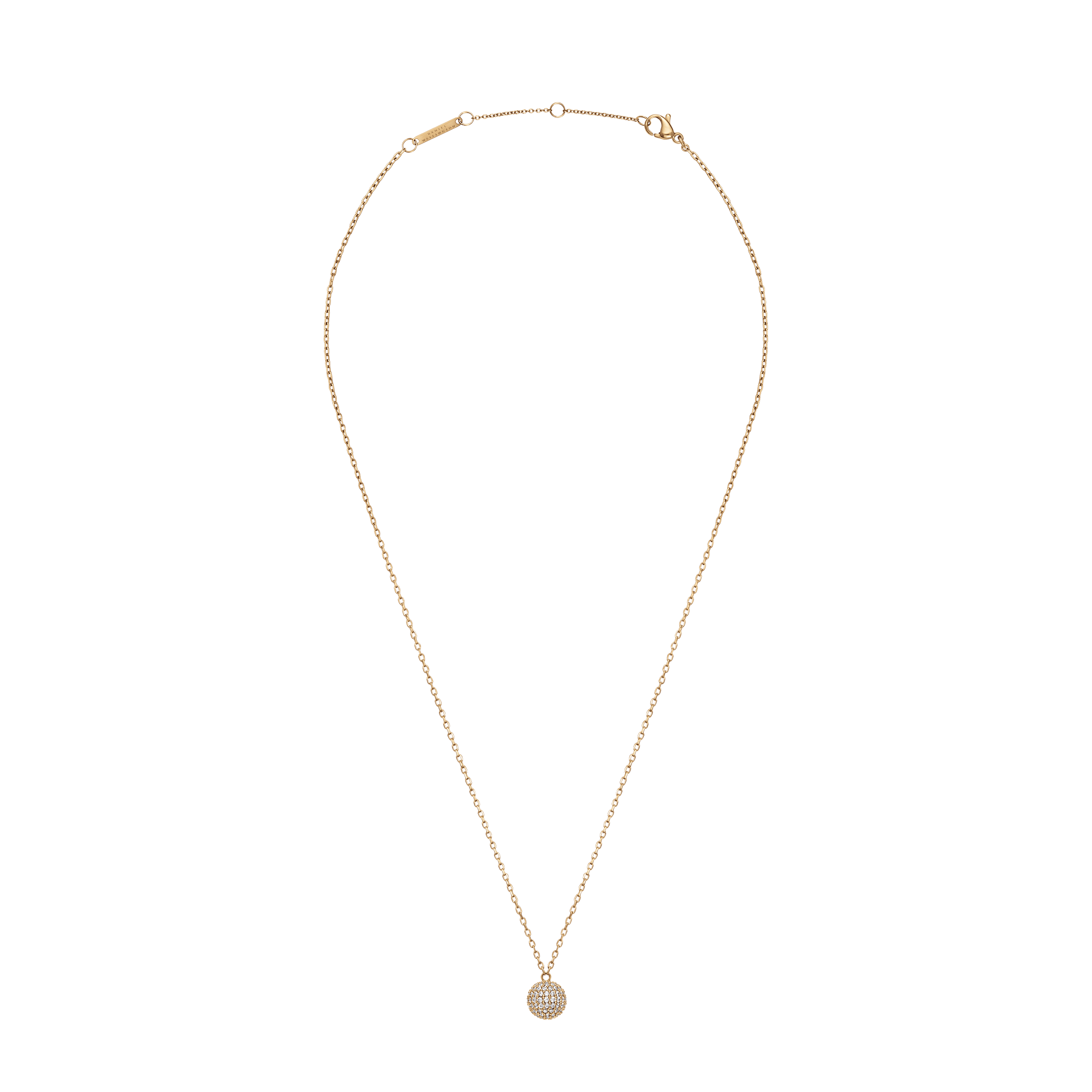 Pavé Crystal Pendant Necklace Gold – Daniel Wellington