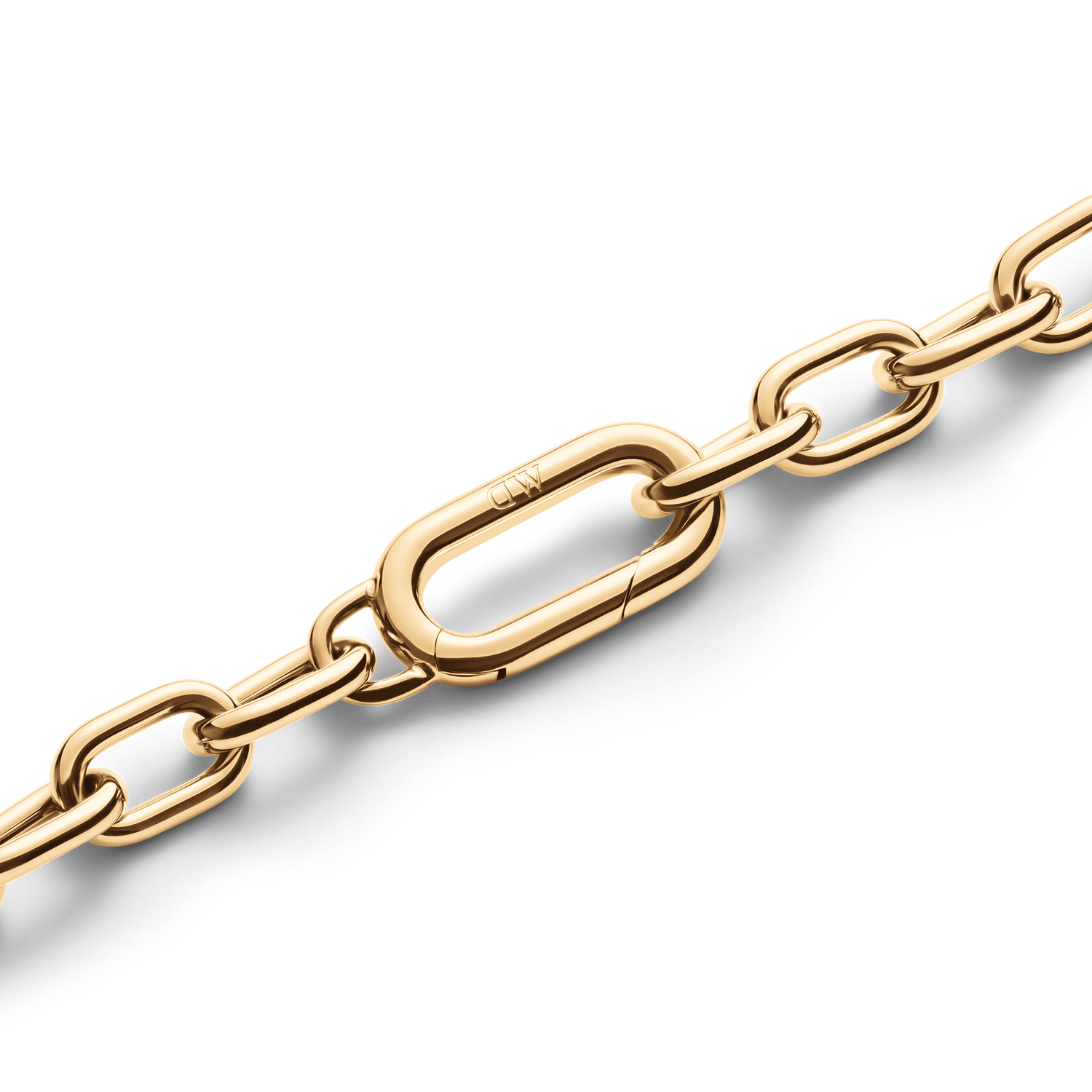 Crystal Link Necklace Gold