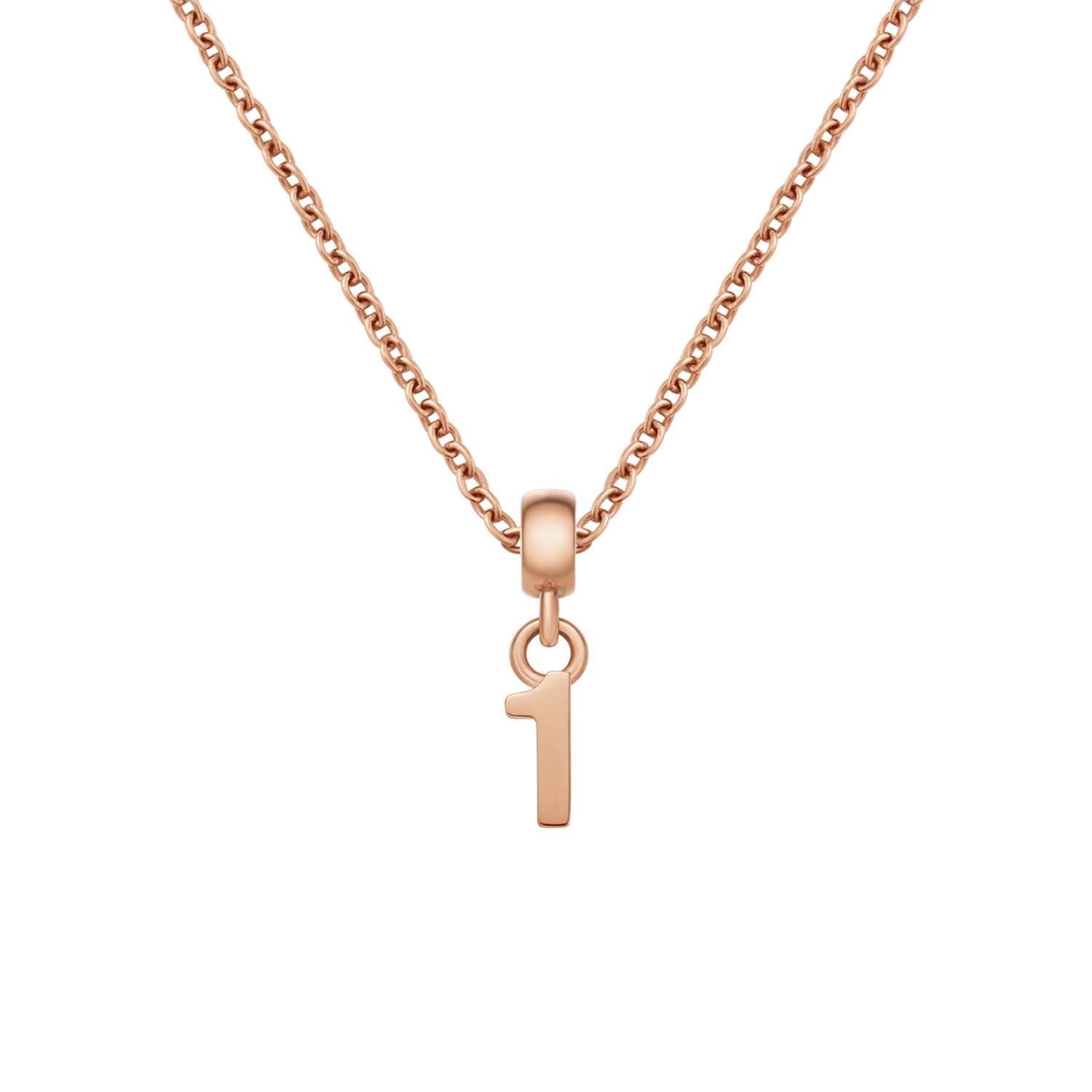 Number charm sale necklace