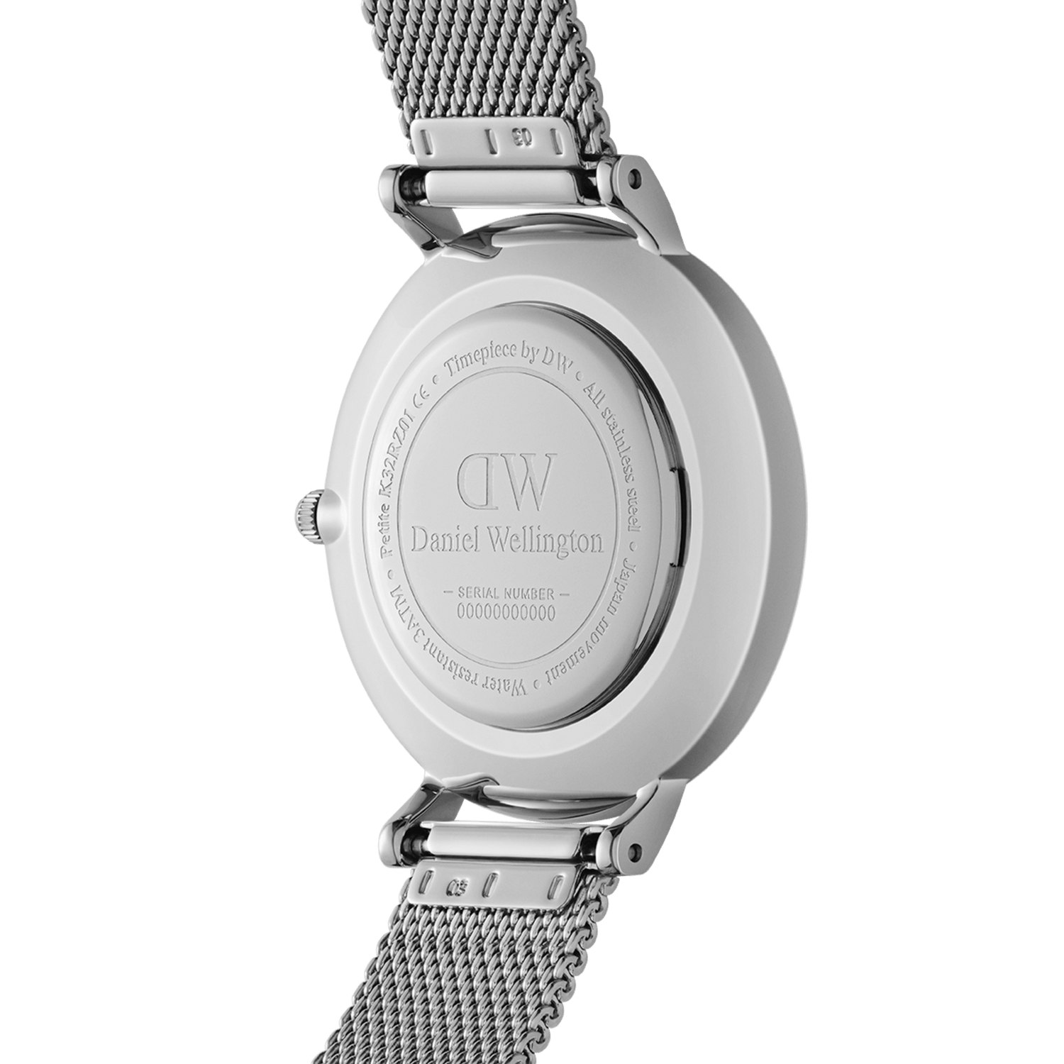 Petite Unitone �?Silberne Uhr mit Mesh-Armband, 28 mm
